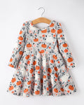 Halloween Pumpkin Ghost Twirl Dress