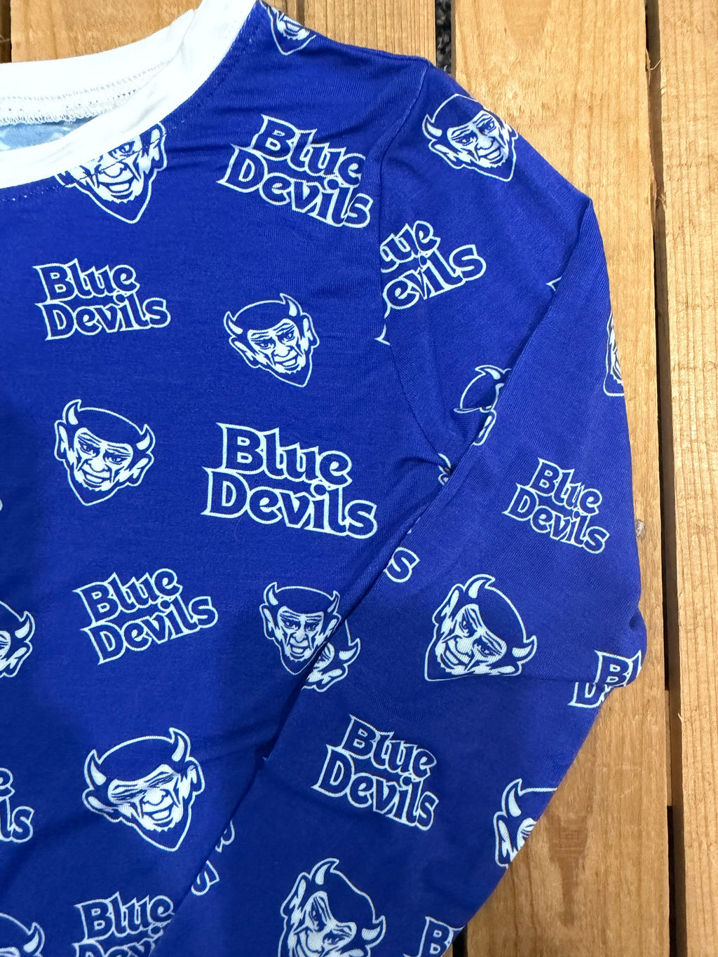 QHS Blue Devil Long Sleeve Bamboo Pajama Set