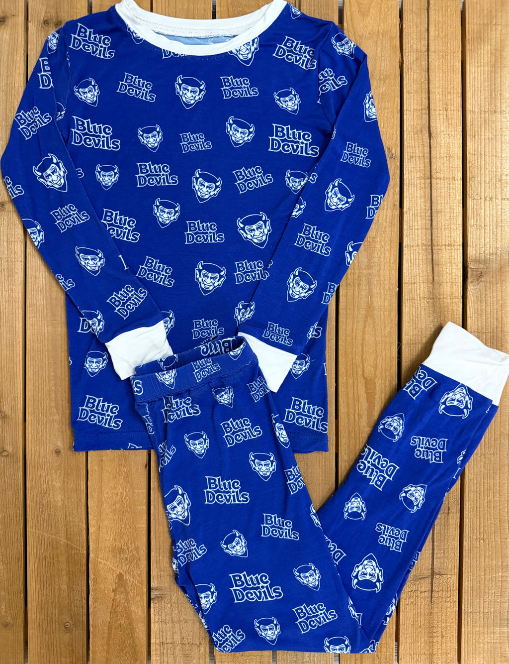 QHS Blue Devil Long Sleeve Bamboo Pajama Set