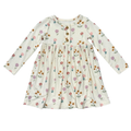 Girls Long Sleeve Henley Dress in Meadow Bloom
