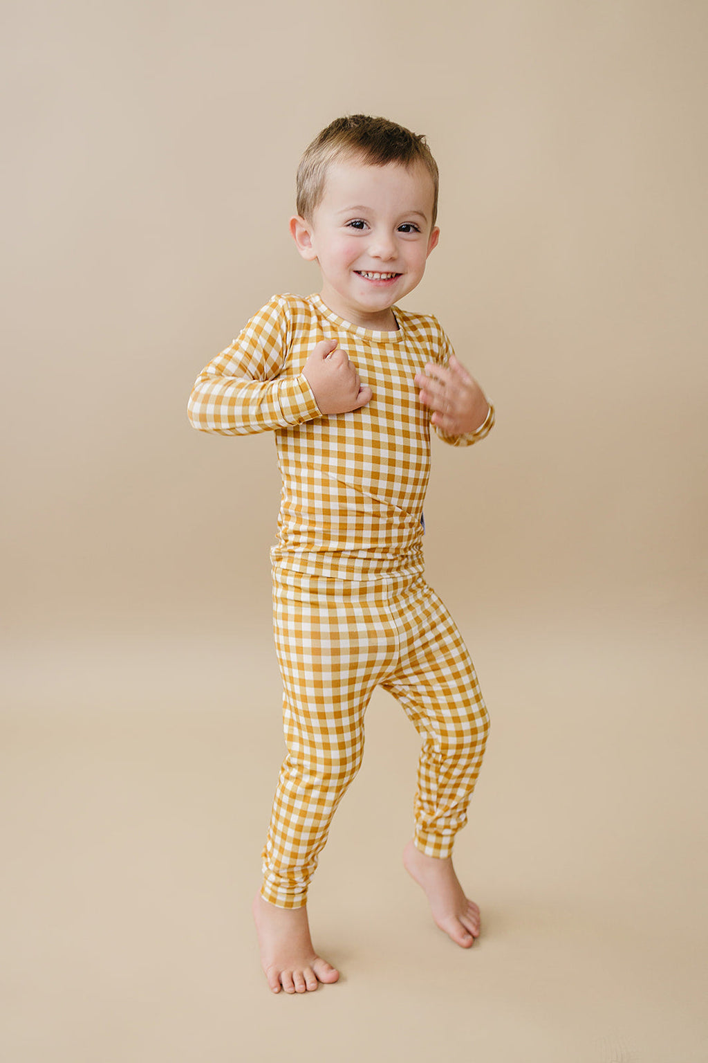 Bamboo Two Piece Set | Yellow Gingham